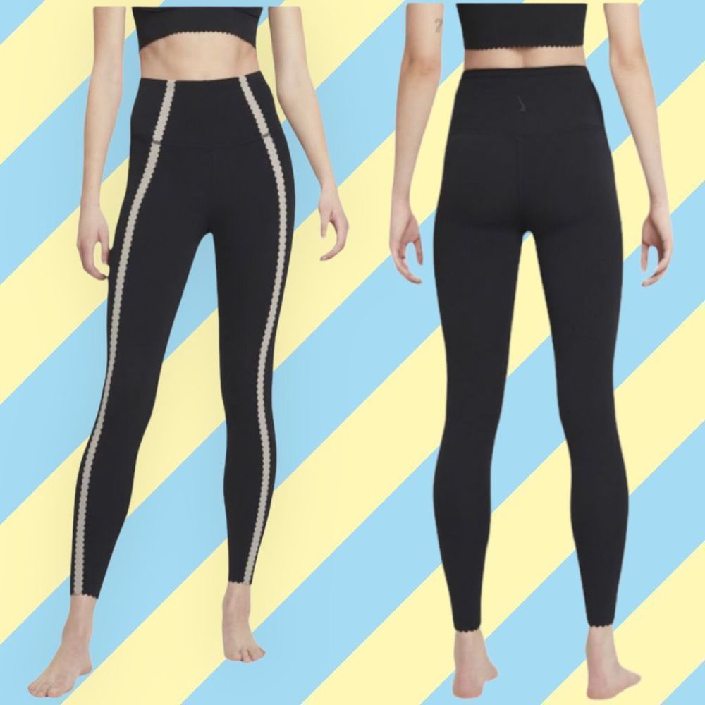 NIKE WOMEN'S MEDIUM YOGA LUXE EYELET HIGH RISE 7/8 LEGGINGS SIZE M